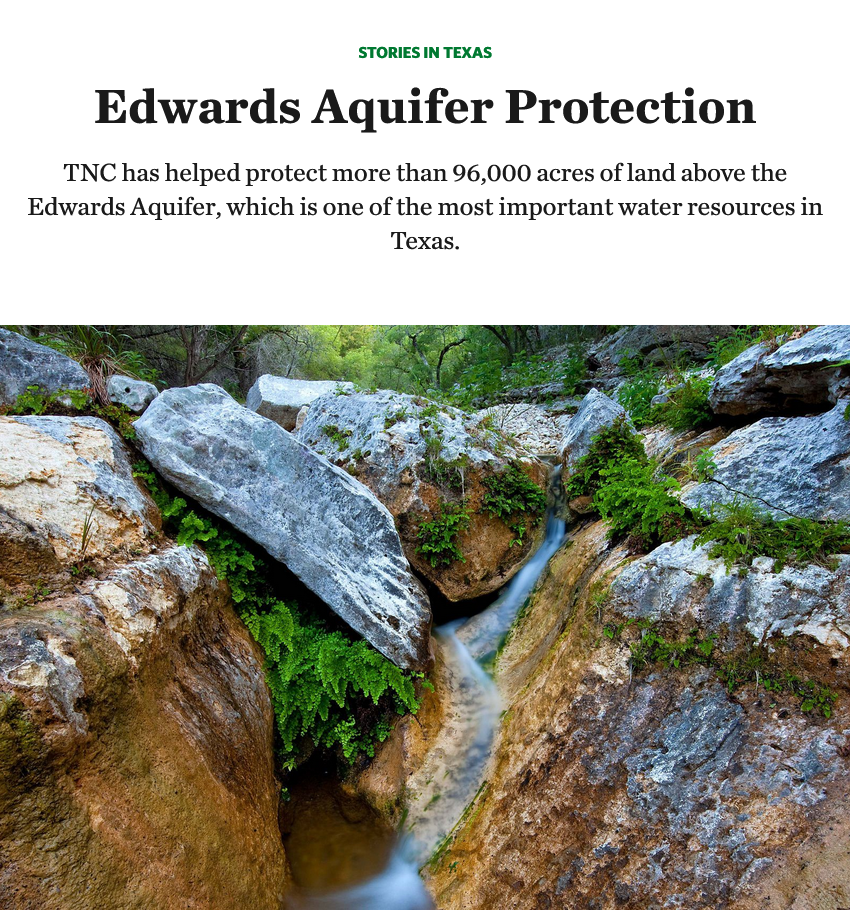 Edwards Aquifer, Texas