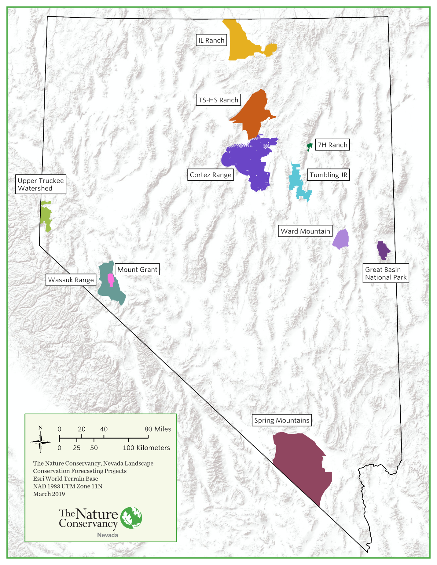 TNC-mapped GDEs in Nevada